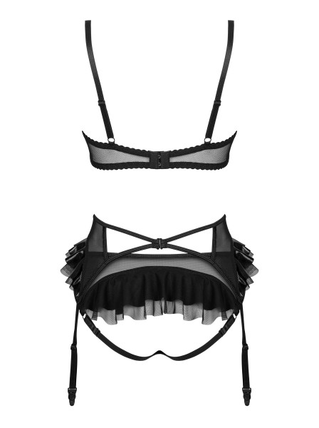 Set Rafaella in tre pezzi con reggicalze in pizzo e ecopelle BeautyNight in vendita su Tangamania Online