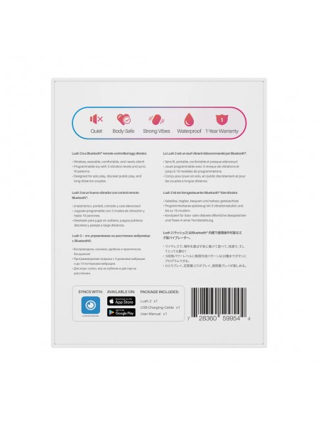 Lovense Lush 2 – Vibratore con App, per Esperienze Discrete Ovunque Lovense in vendita su Tangamania Online