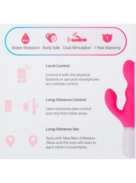 Lovense Nora – Vibratore Rabbit con Controllo da App Lovense in vendita su Tangamania Online