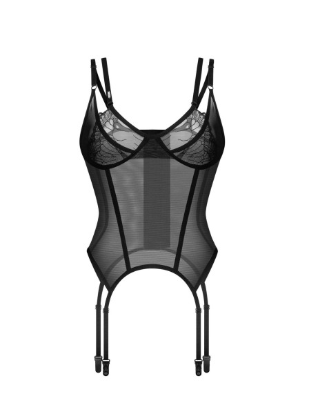 Corsetto in tulle con ferretto Arrowel Black Obsessive Lingerie in vendita su Tangamania Online