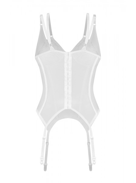 Corsetto in tulle con ferretto Arrowel White Obsessive Lingerie in vendita su Tangamania Online