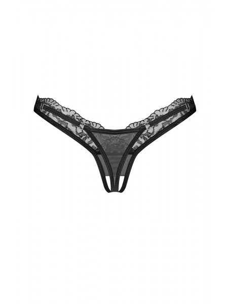 Perizoma in pizzo aperto Arrowel Black Obsessive Lingerie in vendita su Tangamania Online