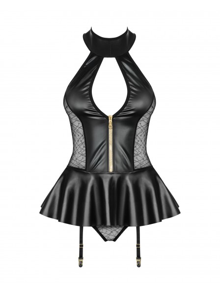 Corsetto con Zip e Pizzo Nero – 859 Obsessive Obsessive Lingerie in vendita su Tangamania Online