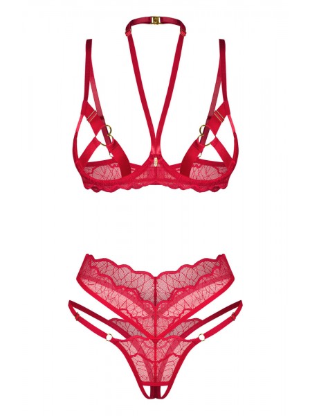 Completino intimo rosso aperto Cupide Desir Obsessive Lingerie in vendita su Tangamania Online