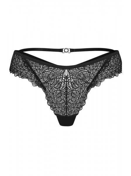 Mutandine con gioiello in pizzo Nero Iliosa Obsessive Lingerie in vendita su Tangamania Online