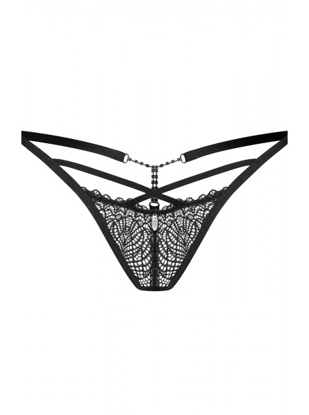 Perizoma in pizzo con gioiello Iliosa Obsessive Lingerie in vendita su Tangamania Online