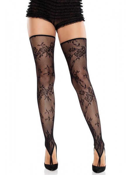 Calze autoreggenti footless senza dita in microrete Leg Avenue in vendita su Tangamania Online