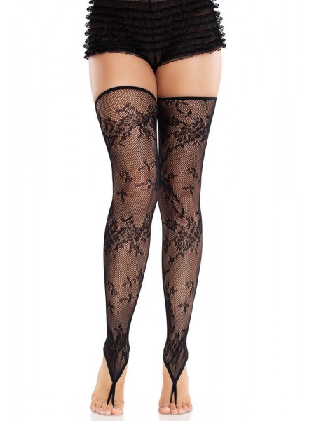 Calze autoreggenti footless senza dita in microrete Leg Avenue in vendita su Tangamania Online