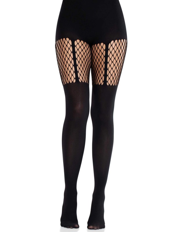Collant effetto reggicalze con rete nella parte superiore Leg Avenue in vendita su Tangamania Online
