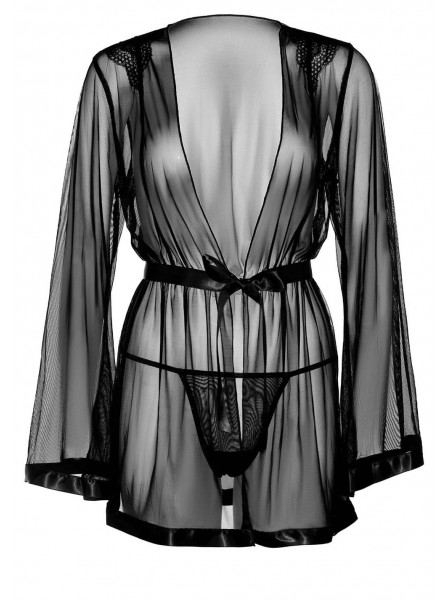 Kimono nero trasparente con perizoma incluso Daring Intimates in vendita su Tangamania Online