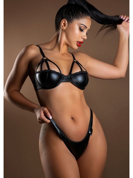 Reggiseno wetlook con straps – Daring Intimates Daring Intimates in vendita su Tangamania Online