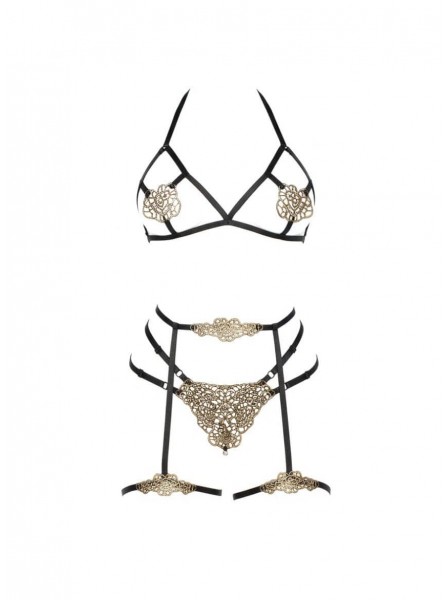 Set After Dark oro con reggiseno e perizoma – Leg Avenue Leg Avenue in vendita su Tangamania Online