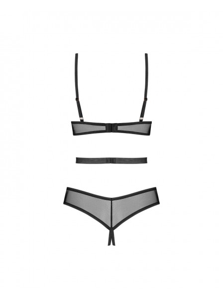 Body aperto nero con dettagli oro rosa Euridia – Obsessive Obsessive Lingerie in vendita su Tangamania Online