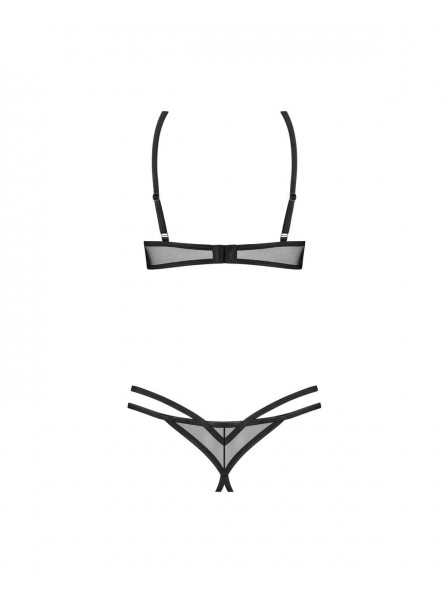 Set intimo aperto nero con ferretto Euridia – Obsessive Obsessive Lingerie in vendita su Tangamania Online