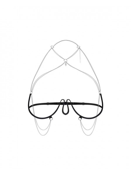 Harness nera moderna con catene gioiello – Lustique Black Obsessive Lingerie in vendita su Tangamania Online