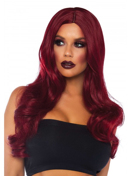 Parrucca con capelli rossi lunghi ondulati Leg Avenue in vendita su Tangamania Online