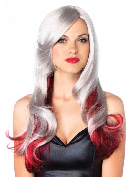 Parrucca lunga con capelli ondulati bicolore Leg Avenue in vendita su Tangamania Online
