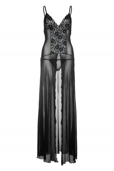 Sexy abito nero con spacco centrale Leg Avenue in vendita su Tangamania Online