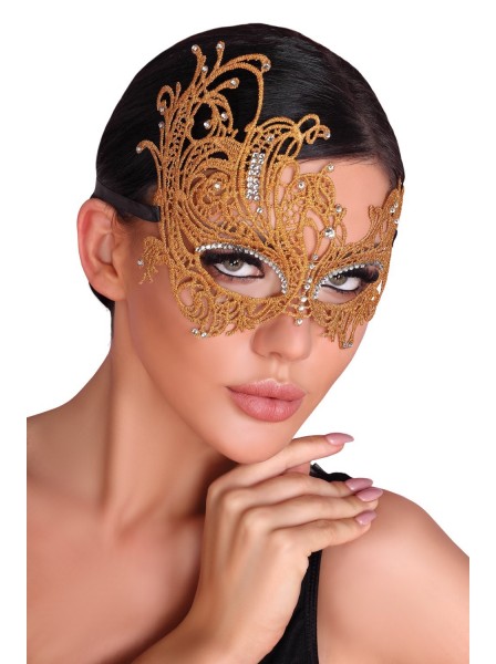 Maschera dorata con strass Livia Corsetti in vendita su Tangamania Online