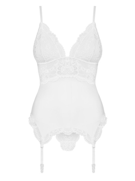 810 corsetto e perizoma bianco Obsessive Lingerie in vendita su Tangamania Online