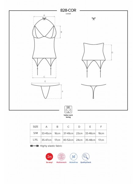 828 corsetto e perizoma Obsessive Lingerie in vendita su Tangamania Online