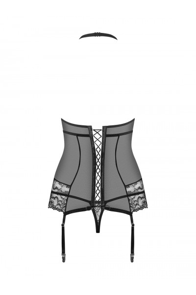 838 corsetto e perizoma nero Obsessive Lingerie in vendita su Tangamania Online