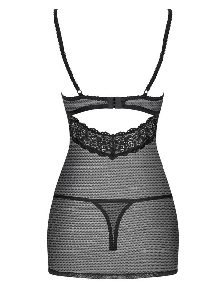 852 sexy chemise nera con perizoma Obsessive Lingerie in vendita su Tangamania Online