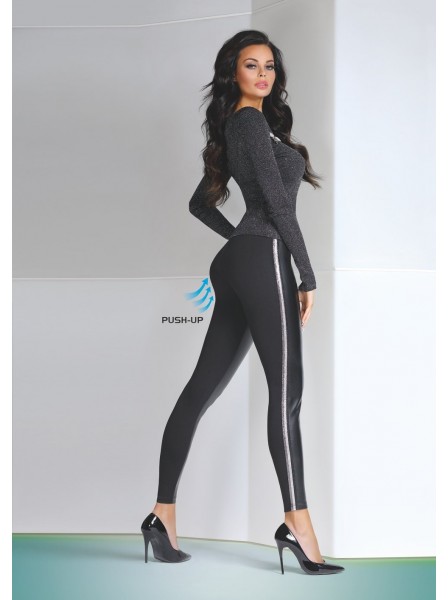 Kimberly leggings con riga argentata BasBleu in vendita su Tangamania Online