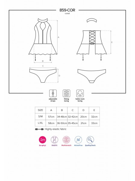 859 corsetto e perizoma Obsessive Lingerie in vendita su Tangamania Online