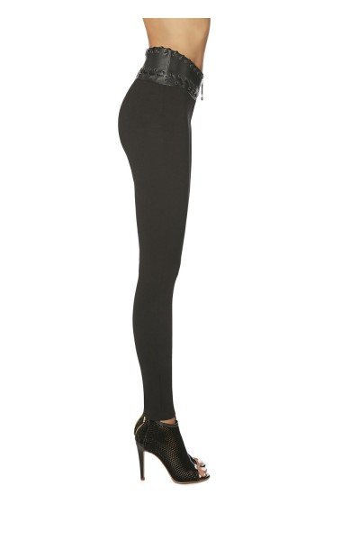 Simini leggings in maglia con cintura in eco pelle BasBleu in vendita su Tangamania Online