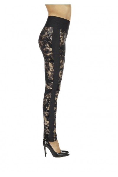Valentina leggings maculato dorato BasBleu in vendita su Tangamania Online