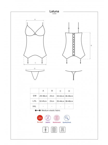 Laluna corsetto e perizoma Obsessive Lingerie in vendita su Tangamania Online