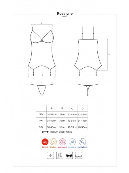 Rosalyne corsetto e perizoma Obsessive Lingerie in vendita su Tangamania Online